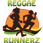 A reggae runner logo with two men running on the side.